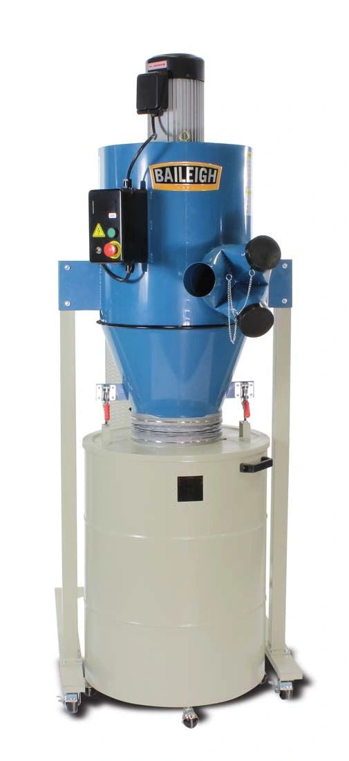 DC-2100C; 3HP 220V 1Ph Cyclone Style Dust Collector, 2111 CFM, 63 Gallon Drum