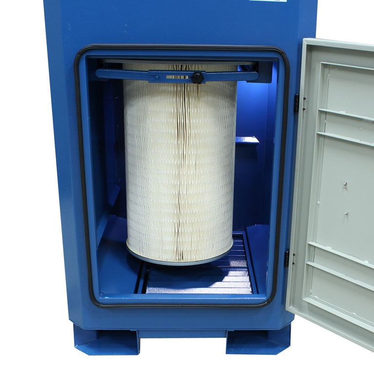 MDC-3500-HD; 2340CFM Heavy Duty Metal Dust Collector, Air Pulse Clean w/ HEPA Filter, 10" Port 5HP, 230V 3Phase