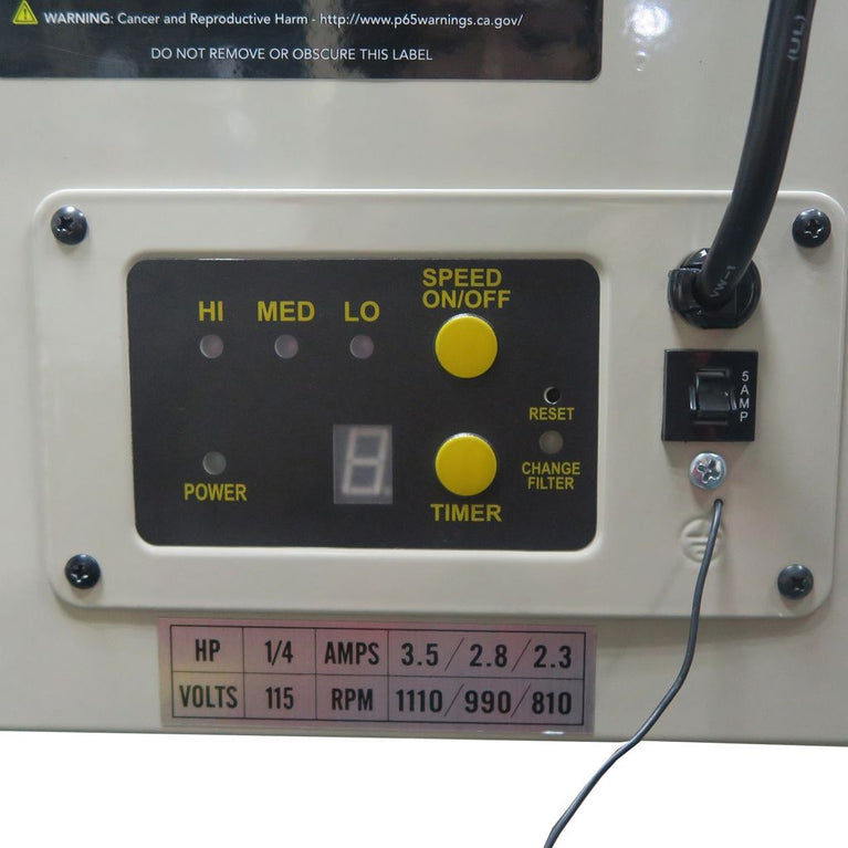 AFS-1000-V2; 110V 1/4HP 1000CFM Air Filtration System w/ Remote