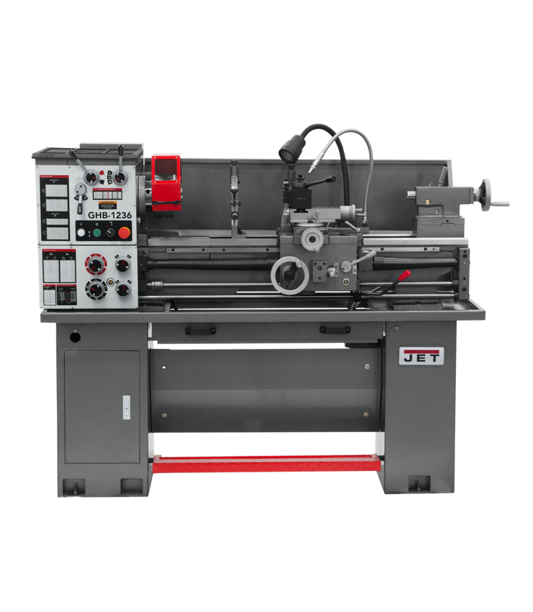 GHB-1236 Geared Head Bench Lathe with Stand & Foot Brake