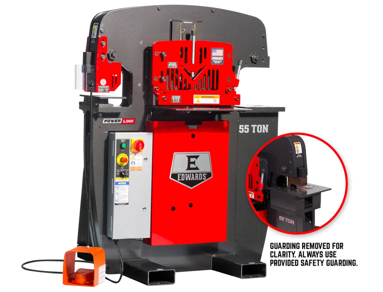 55 Ton Ironworker 3 Phase, 230 Volt, PowerLink, Coper Notcher