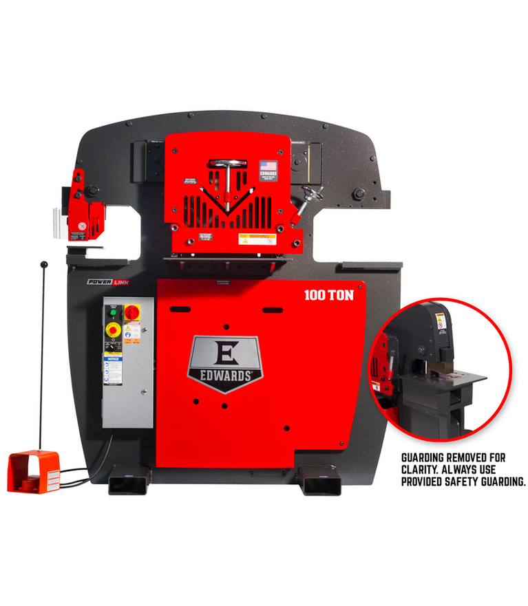 100 Ton Ironworker 3 Phase, 230 Volt, PowerLink, Coper Notcher