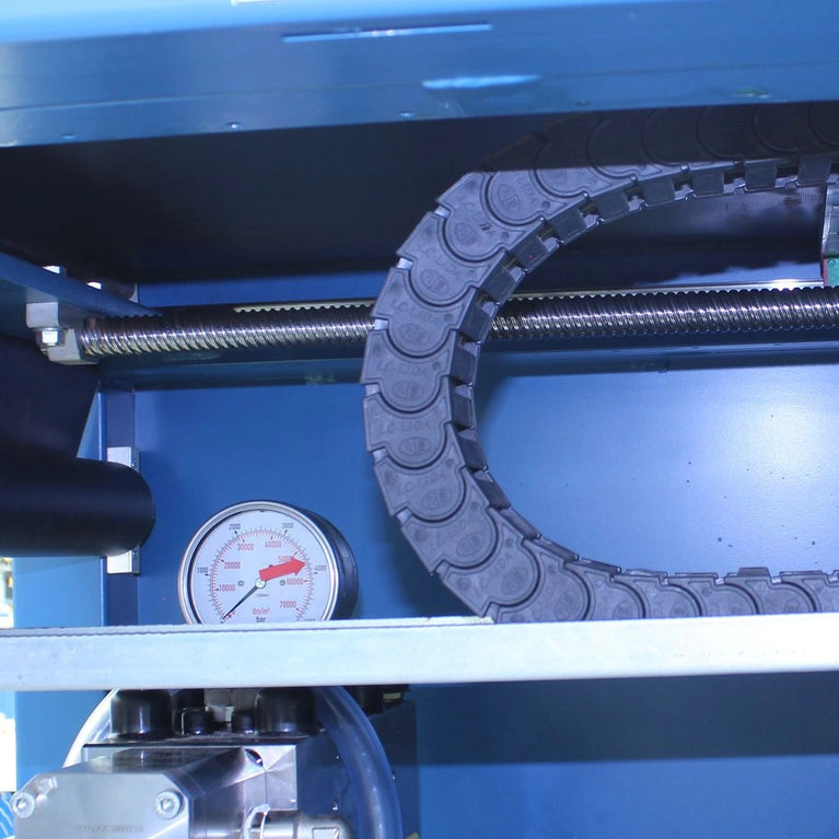 WJ-4X4CNC; 480V 3Ph 60 Htz 47 x 47" 3 axis CNC Flying Arm Water Jet, With Direct Drive Pump