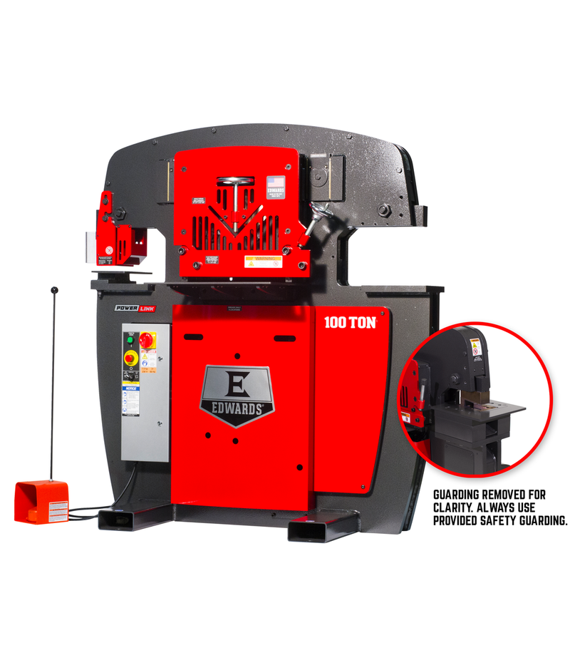 100 Ton Ironworker 3 Phase, 230 Volt, PowerLink, Coper Notcher