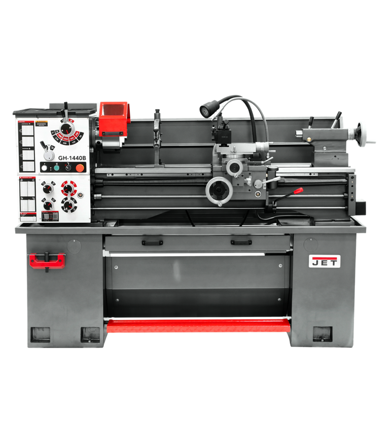 GH-1440B Geared Head Bench Lathe with Stand & Foot Brake