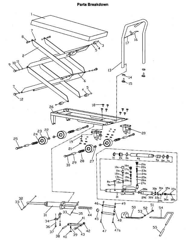 DSLT-770, Double Scissor Lift Table, 770-lb. Capacity