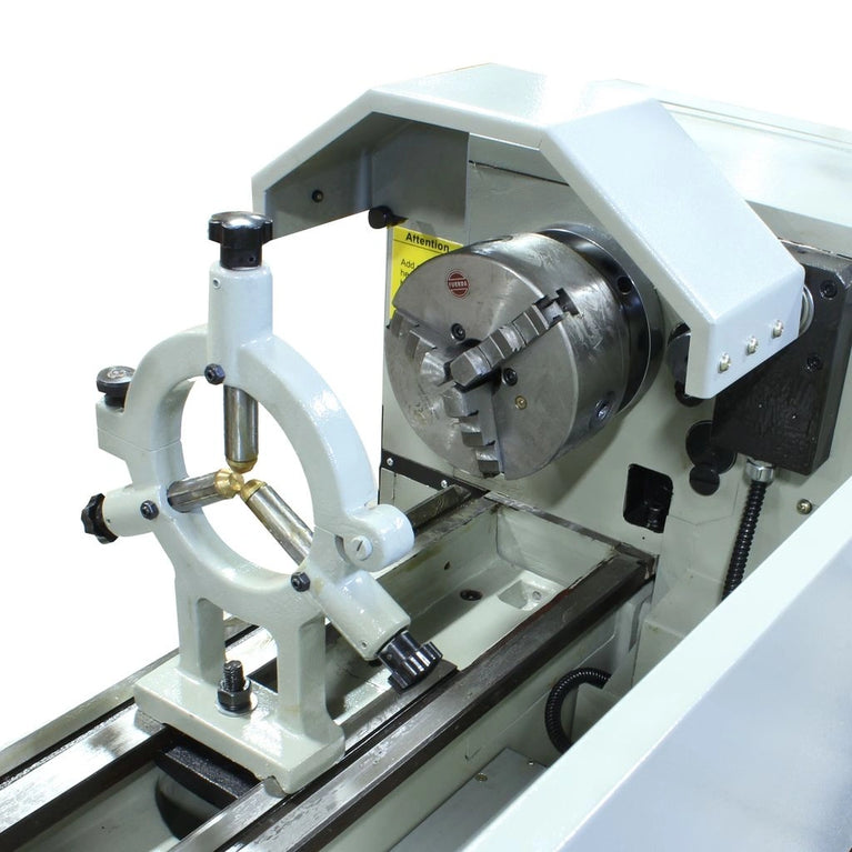 PL-1440E-1.0; 14" x 40" Geared Head Lathe with DRO 2HP, 220V 1Phase