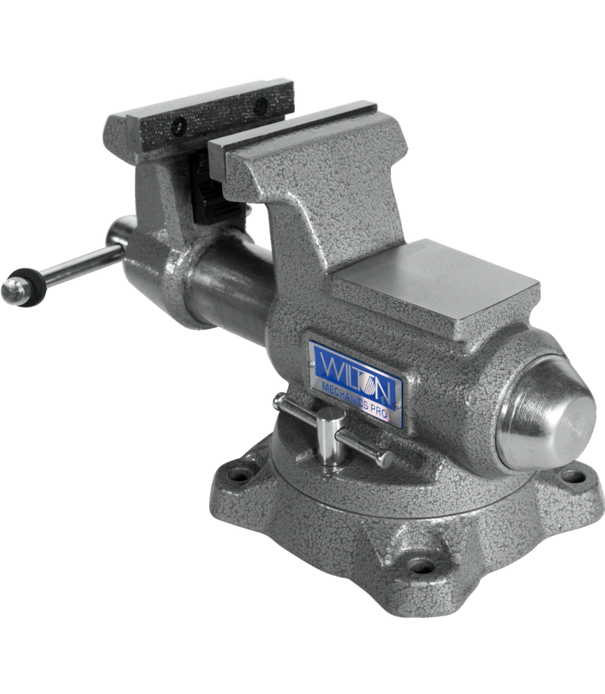 845M, Mechanics Pro 4-1/2" Jaw Width, Round Channel Vise with Swivel Base