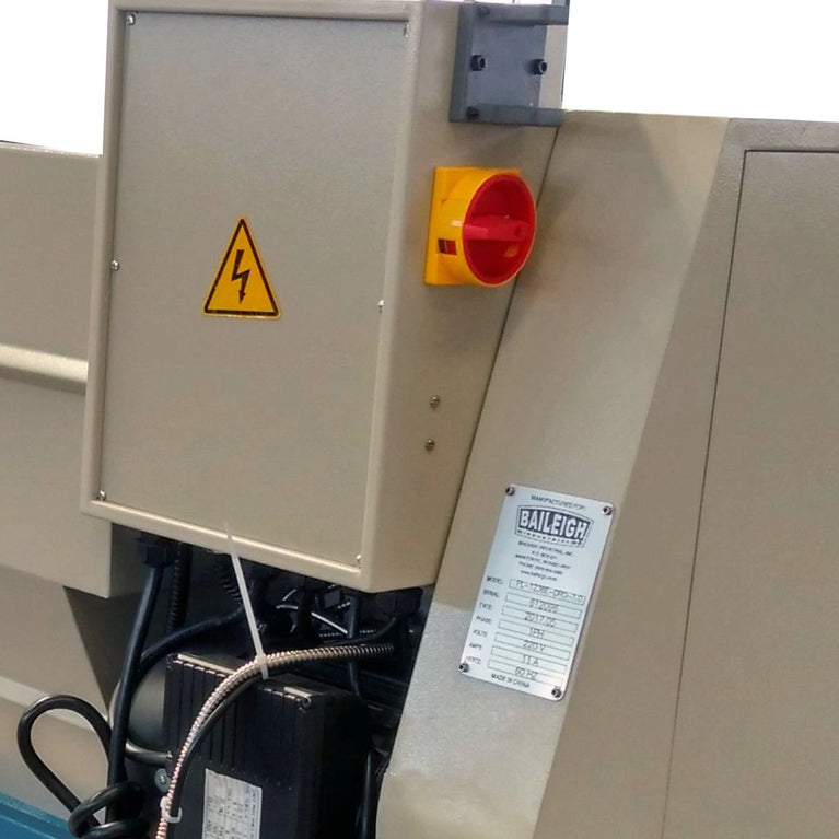 PL-1236E-DRO-1.0; 12"x36" Variable Speed Lathe with Mitutoyo DRO 2HP, 220V 1Phase