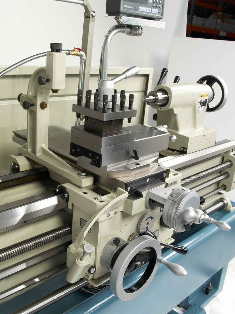 PL-1860; 18" x 60" Precision Geared Head Lathe with Mitutoyo DRO 7-1/2 HP, 220V 3Phase