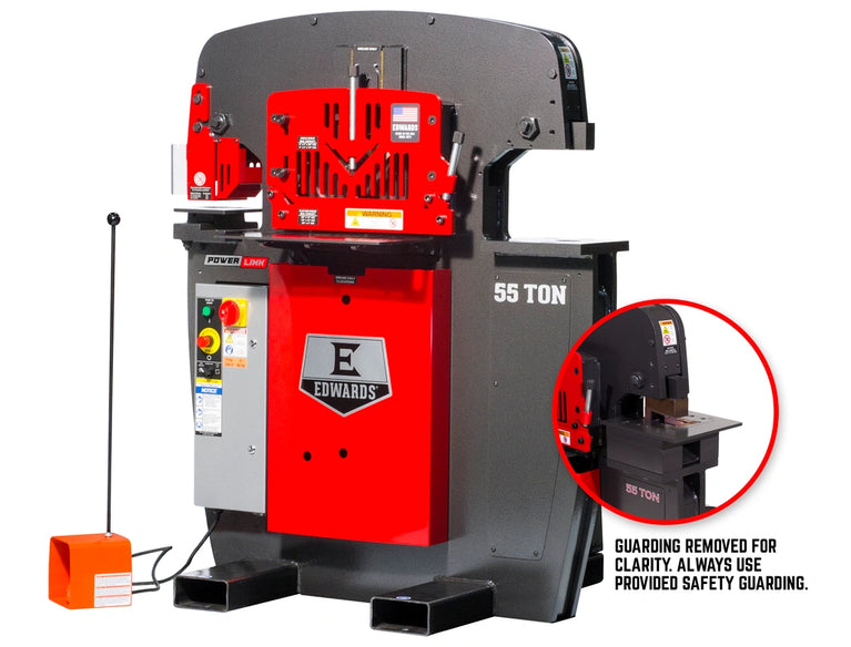 55 Ton Ironworker 3 Phase, 230 Volt, PowerLink, Coper Notcher