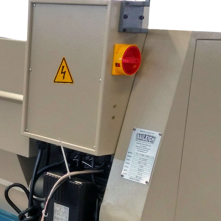 PL-1236E-1.0; 12" x 36" Lathe with Mitutoyo DRO 2HP, 220V 1Phase