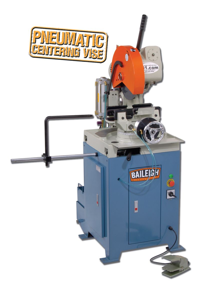 CS-350SA; 14" 350mm Heavy Duty Semi-Automatic Cold Saw with Pneumatic Vise 4HP, 220V 3Phase