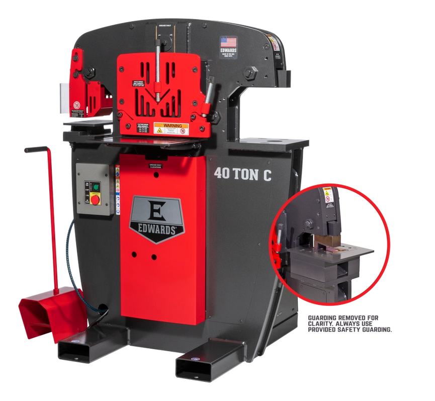 40 Ton C Ironworker 1 Phase, 115 Volt, Coper Notcher