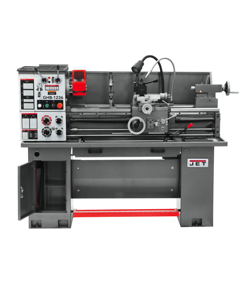 GHB-1236 Geared Head Bench Lathe with Stand & Foot Brake