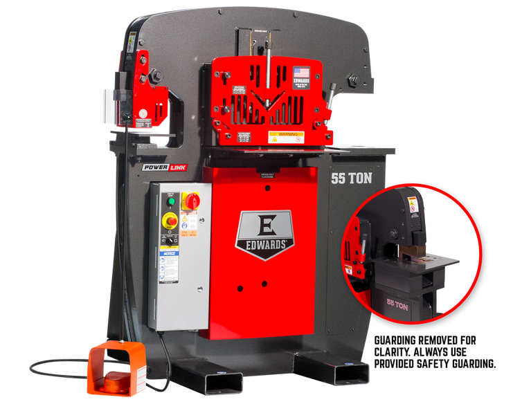 55 Ton Ironworker 1 Phase, 230 Volt, Coper Notcher