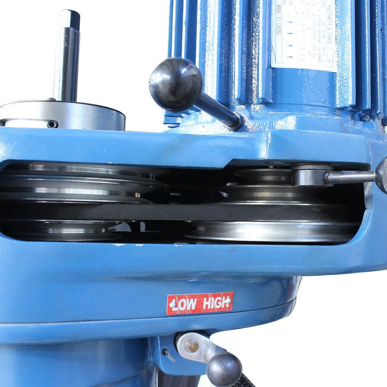 VM-836E-1; 8" x 36" Step Pulley Vertical Mill, 2HP, 110V, Single Phase