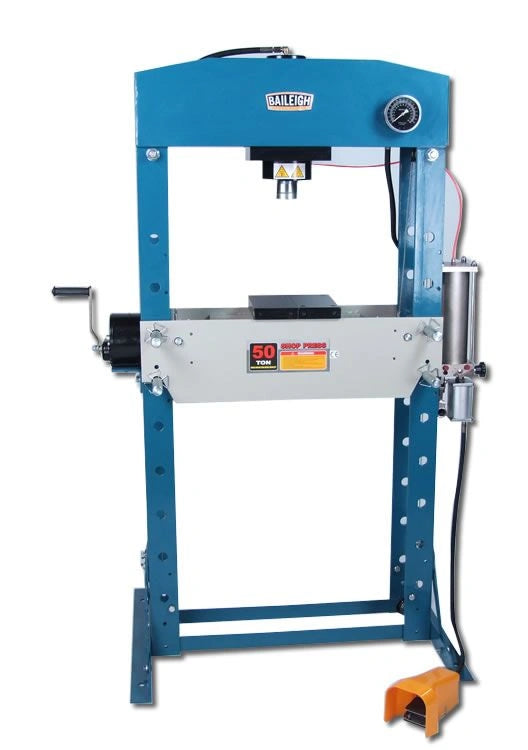 HSP-50A; 50 Ton Air/Hand Operated H-Frame Press, 7-3/4" Stoke, CE Approved