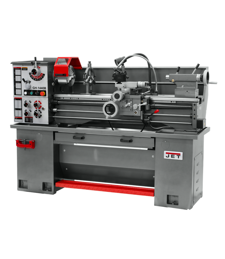GH-1440B Geared Head Bench Lathe with Stand & Foot Brake