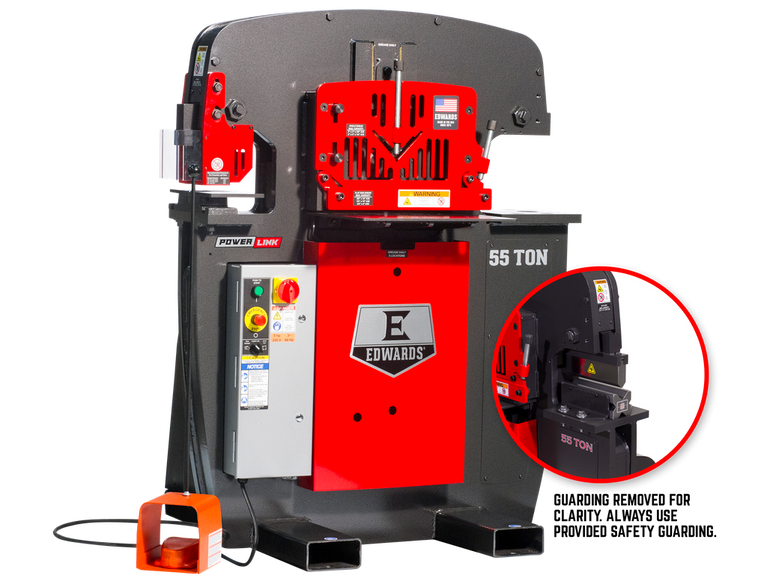 55 Ton Ironworker 3 Phase, 230 Volt, PowerLink,10" Brake