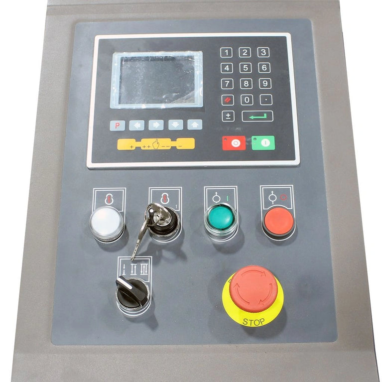 BP-7098CNC; 220V 3Phase 70 Ton, 98" 2 Axis Programmable Hydraulic Press Brake. Distance Between Housings is 80"