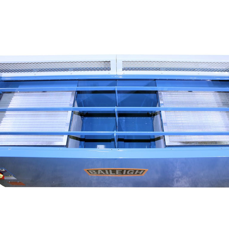 DDTM-5922; 59" x 22" Metal Down Draft Table, Fire Resistant Filter, 1790 CFM ( 2) 1/2HP, 110V, Single Phase motors