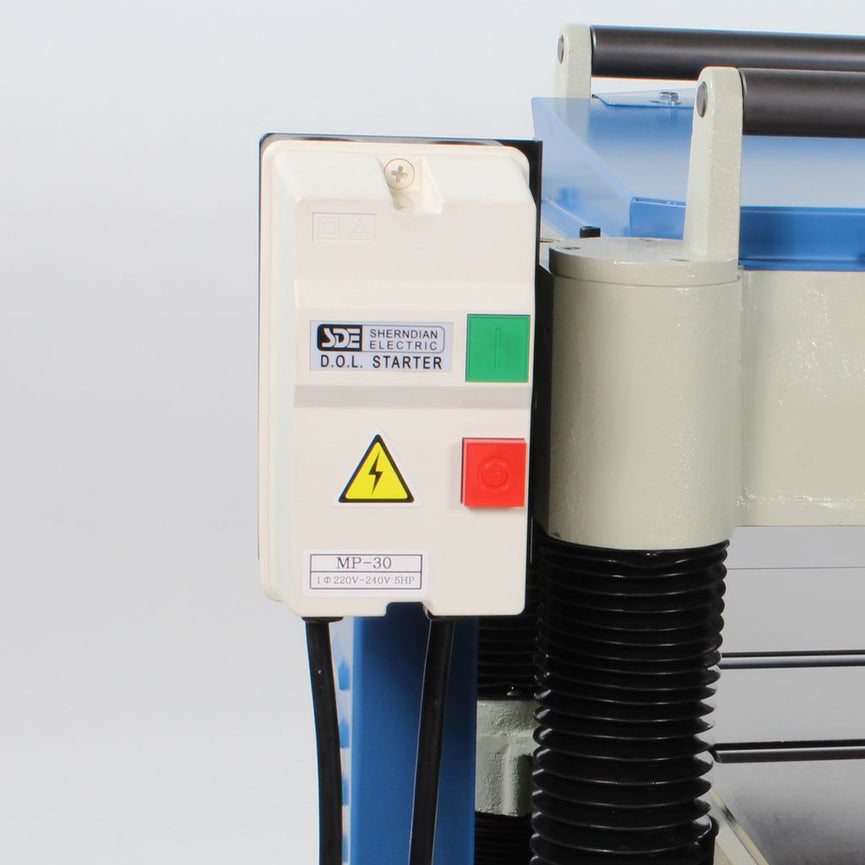 IP-208-HH; 220V 1 Phase 5HP 20" Industrial Planer w/ Helical Insert Head, 8" Maximum Cutting Height