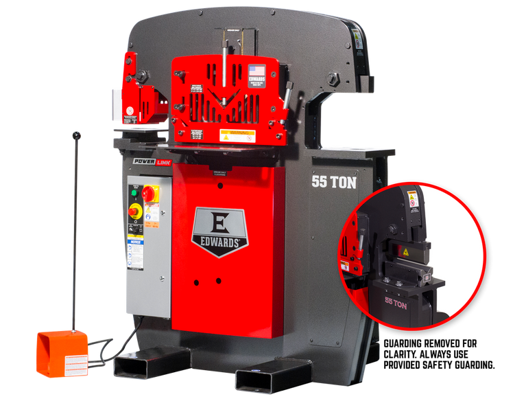 55 Ton Ironworker 3 Phase, 230 Volt, PowerLink,10" Brake