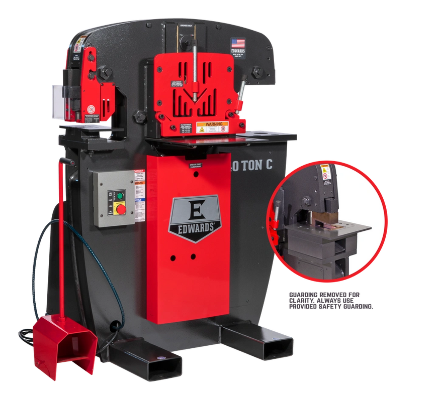 40 Ton C Ironworker 1 Phase, 115 Volt, Coper Notcher