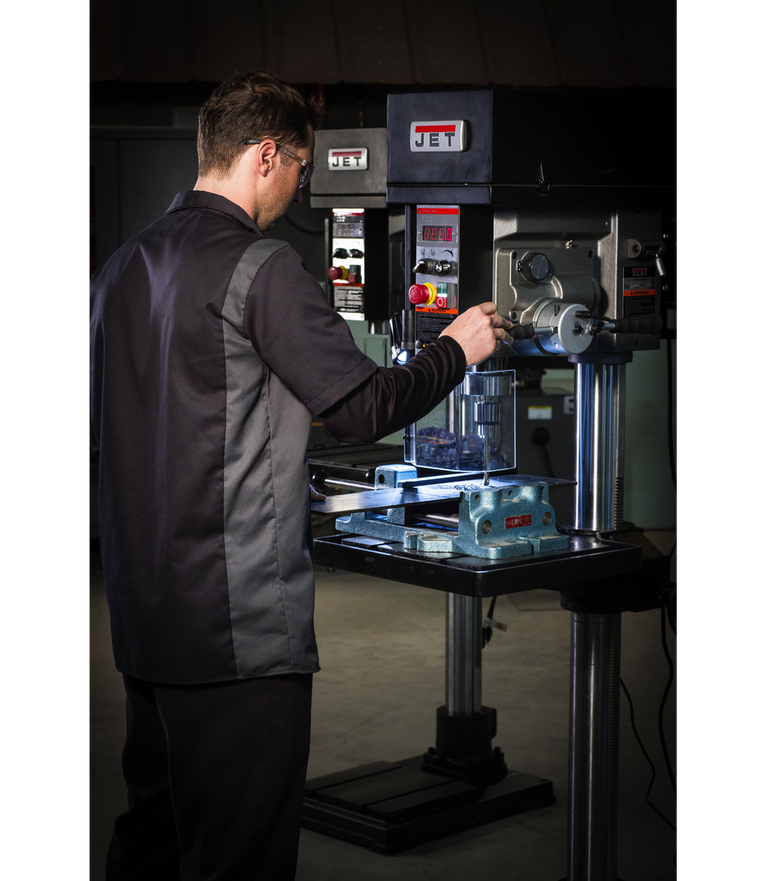 JDPE-20EVSC-PDF 20" Clutch EVS Drill Press with Power Downfeed 1-1/2HP, 115V, Single Phase