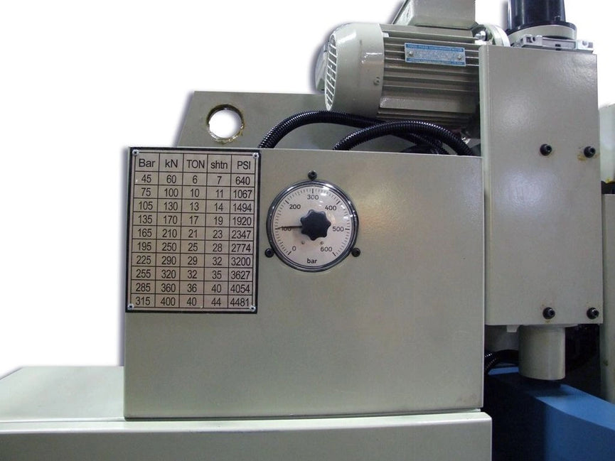 BP-7098CNC; 220V 3Phase 70 Ton, 98" 2 Axis Programmable Hydraulic Press Brake. Distance Between Housings is 80"