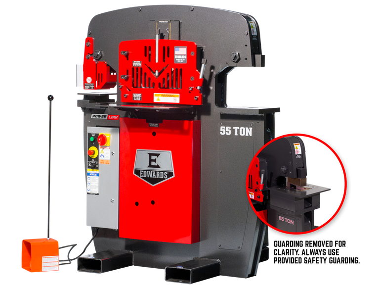 55 Ton Ironworker 1 Phase, 230 Volt, Coper Notcher