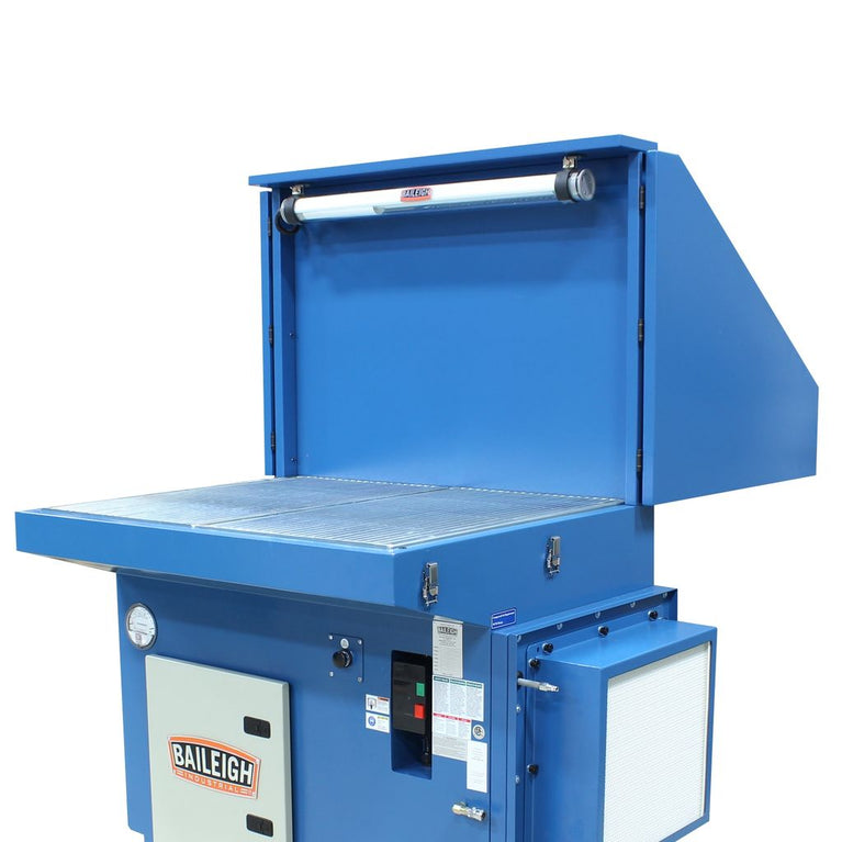 DDTM-4840-HD; 48" x 40" Heavy Duty Metal Downdraft Table , Air Pulse Clean w/ HEPA Fitler 2HP, 230V 3 Phase