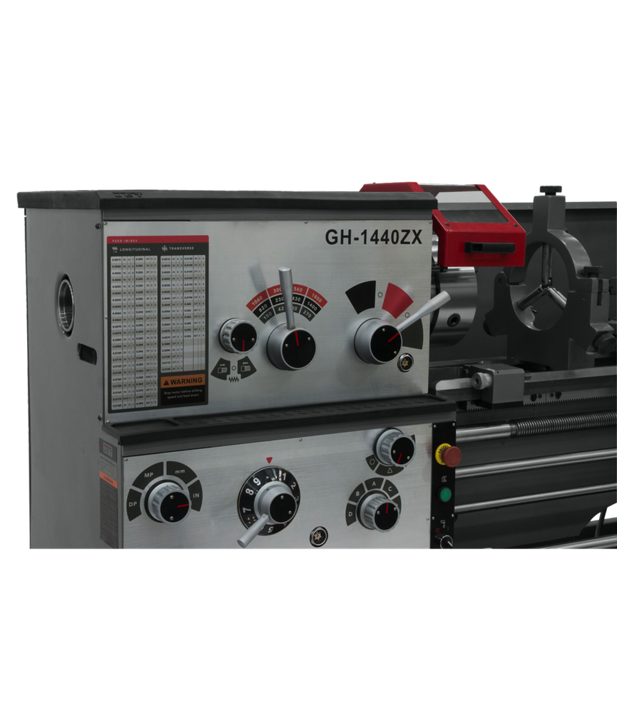 GH-1440ZX, 3-1/8" Spindle Bore Geared Head Lathe