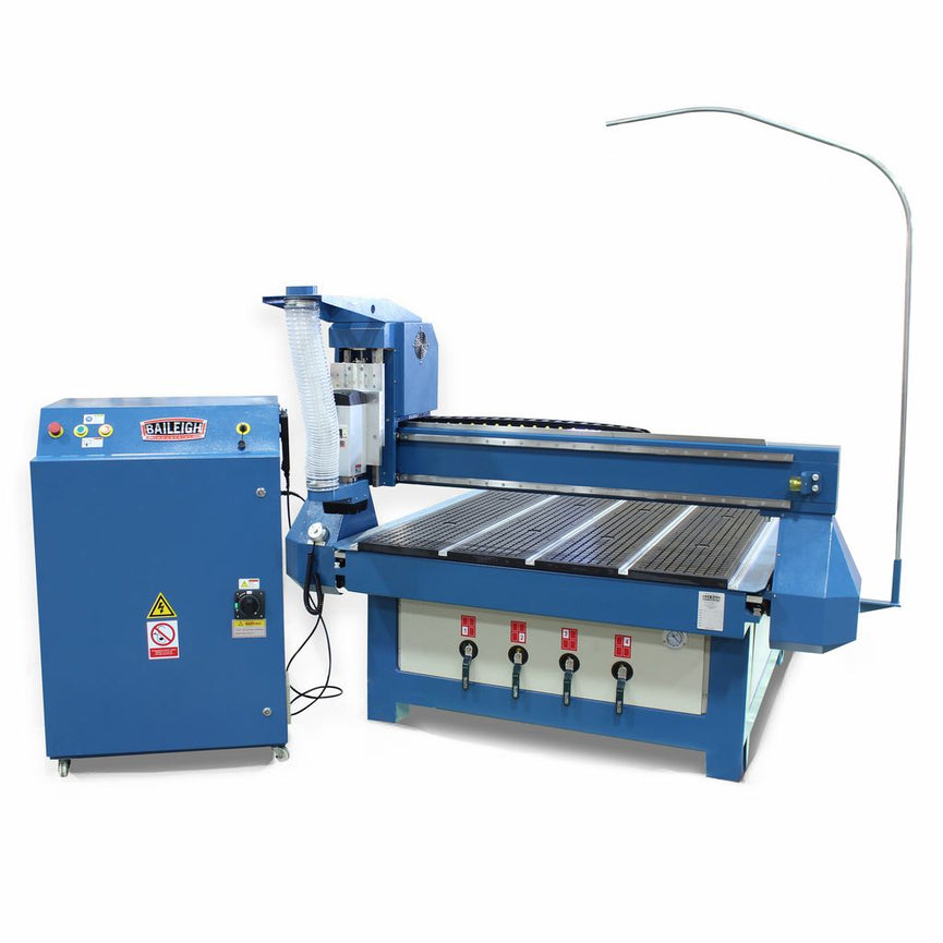 WR-84V; 220V 1 Phase CNC Router 4x8' Table w/ T-Slots, 7.5HP Spindle (Vacuum Ready, Pump Sold Separately)