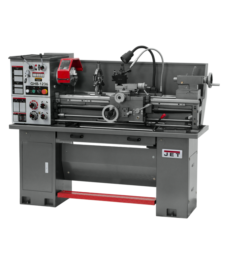 GHB-1236 Geared Head Bench Lathe with Stand & Foot Brake