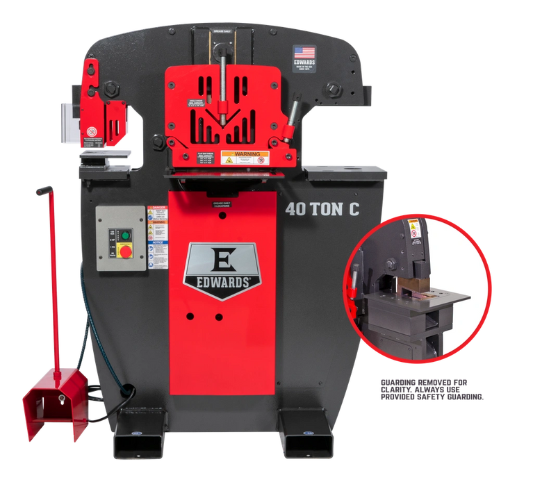 40 Ton C Ironworker 1 Phase, 115 Volt, Coper Notcher