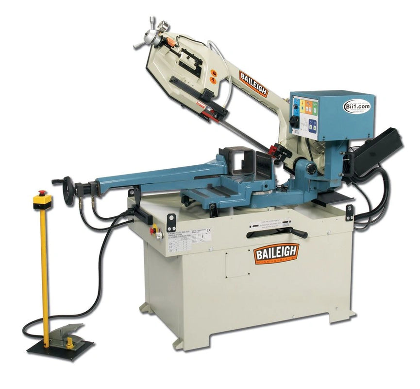 BS-350SA; 10.63" Semi-Auto Variable Speed Dual Mitering Bandsaw 2HP, 220V 1 Phase