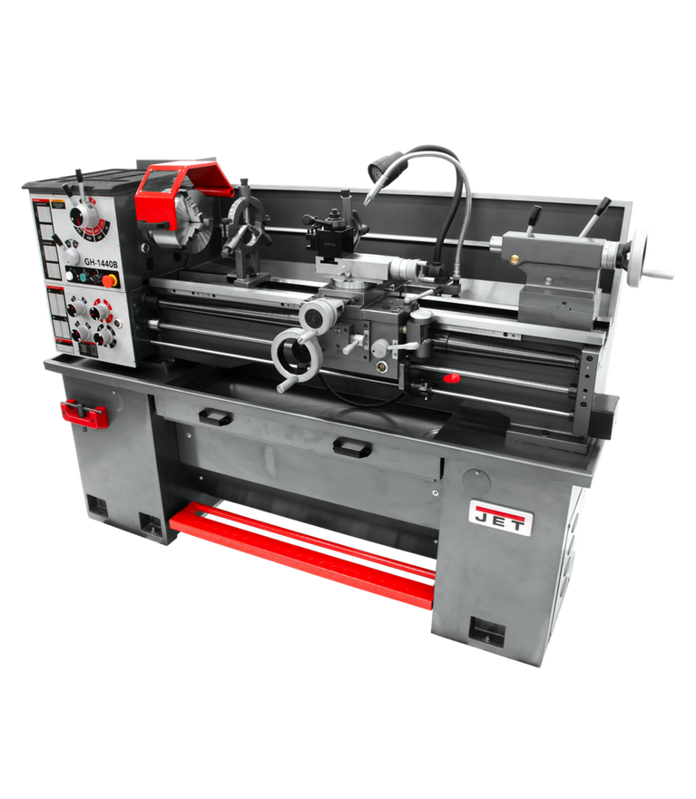GH-1440B Geared Head Bench Lathe with Stand & Foot Brake