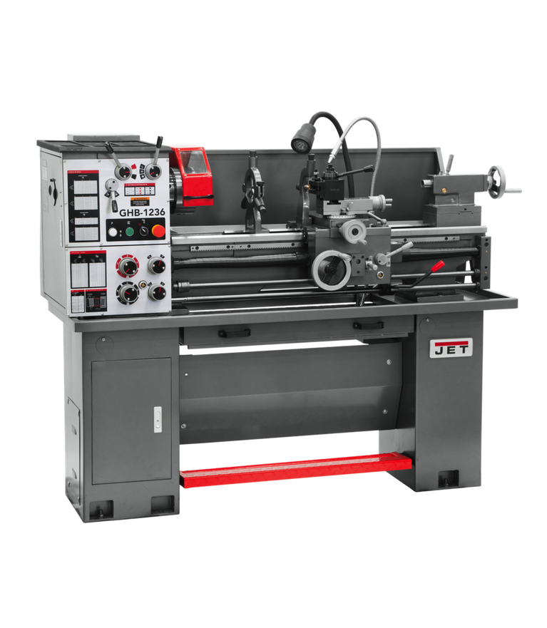 GHB-1236 Geared Head Bench Lathe with Stand & Foot Brake