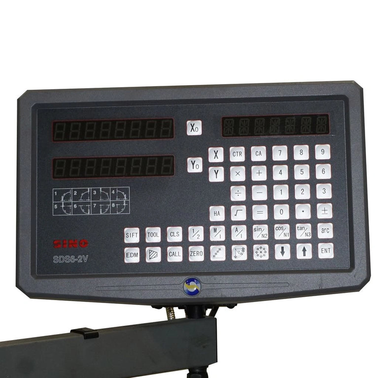 VM-949E-VS; 9" x 49" Variable Speed Mill with X Power Feed, & DRO 3HP, 220V 1Phase