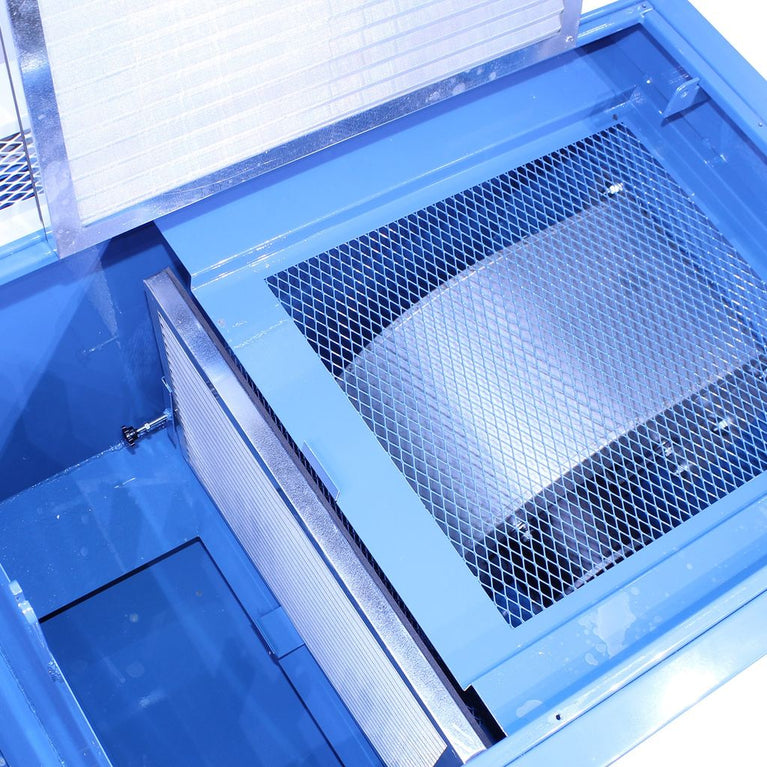 DDTM-5922; 59" x 22" Metal Down Draft Table, Fire Resistant Filter, 1790 CFM ( 2) 1/2HP, 110V, Single Phase motors