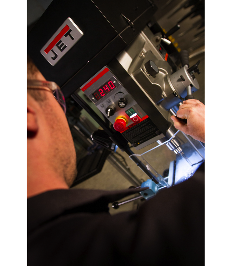 JDPE-20EVSC-PDF 20" Clutch EVS Drill Press with Power Downfeed 1-1/2HP, 115V, Single Phase