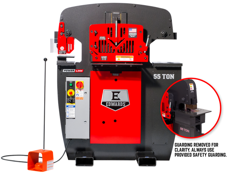 55 Ton Ironworker 1 Phase, 230 Volt, Coper Notcher
