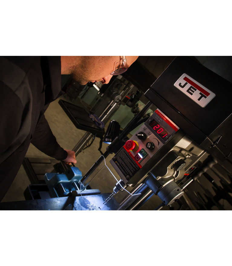 JDPE-20EVS-PDF 20" EVS Drill Press with Power Downfeed 1-1/2HP, 115V, Single Phase
