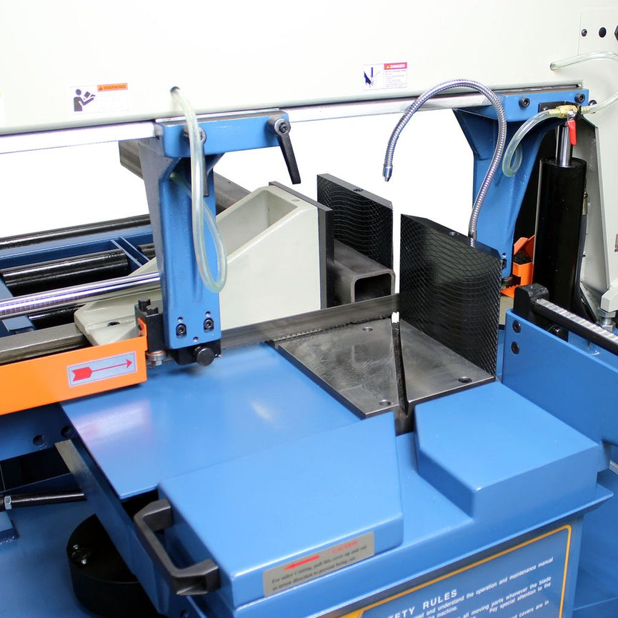 BS-20SA-DM;  13" Semi Automatic Variable Speed Dual Mitering Band Saw 3hp, 220V 3 Phase