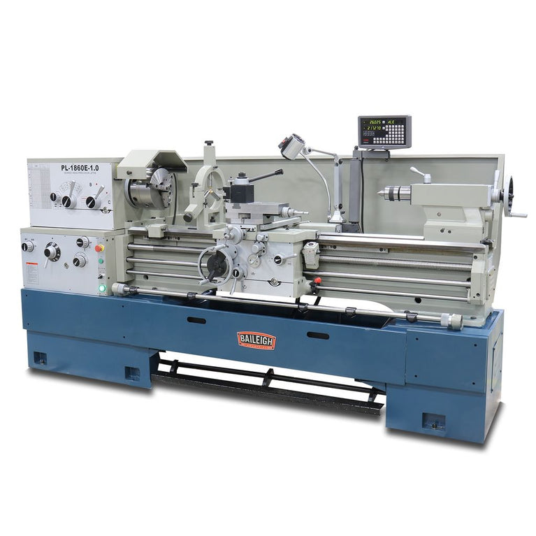 PL-1860E-1.0; 18" x 60" Geared Head Lathe with DRO  7-1/2HP, 220V 3Phase