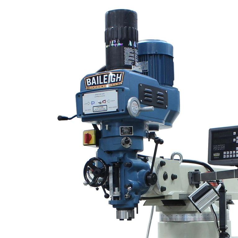 VM-1054E-VS;  10" x 54"  Variable Speed Mill, NT40 Spindle, X,Y & Z  Power Feeds, DRO 220V 3Phase