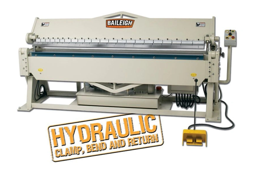 BB-9612H; 220 Volt 3 Phase Heavy Duty Hydraulic Box and Pan  Brake, 8' Length, 12 Gauge Mild Steel Capacity