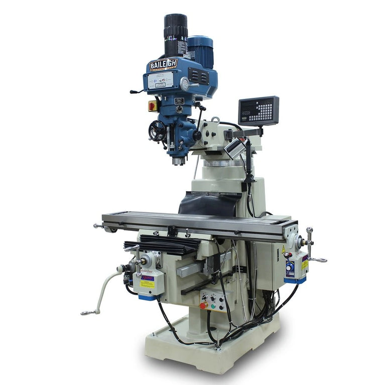 VM-1054E-VS;  10" x 54"  Variable Speed Mill, NT40 Spindle, X,Y & Z  Power Feeds, DRO 220V 3Phase